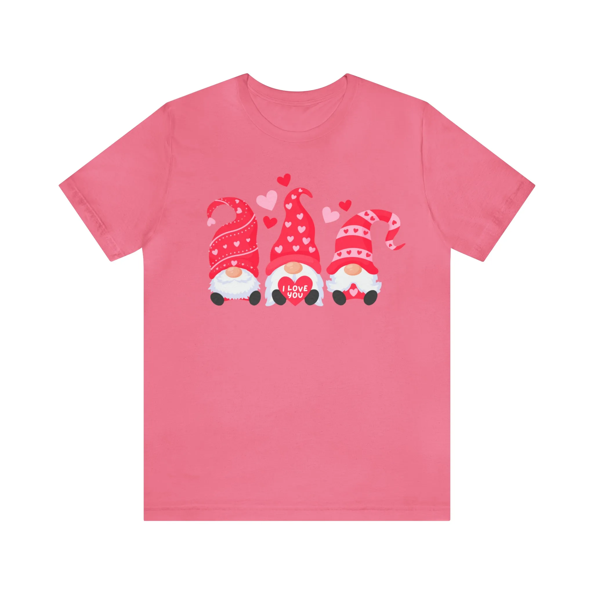 I Love You Gnomes T-Shirt | Heart Love Tee |  Bella Canvas 3001 Unisex | Happy Valentine's Day Short Sleeve Tshirt
