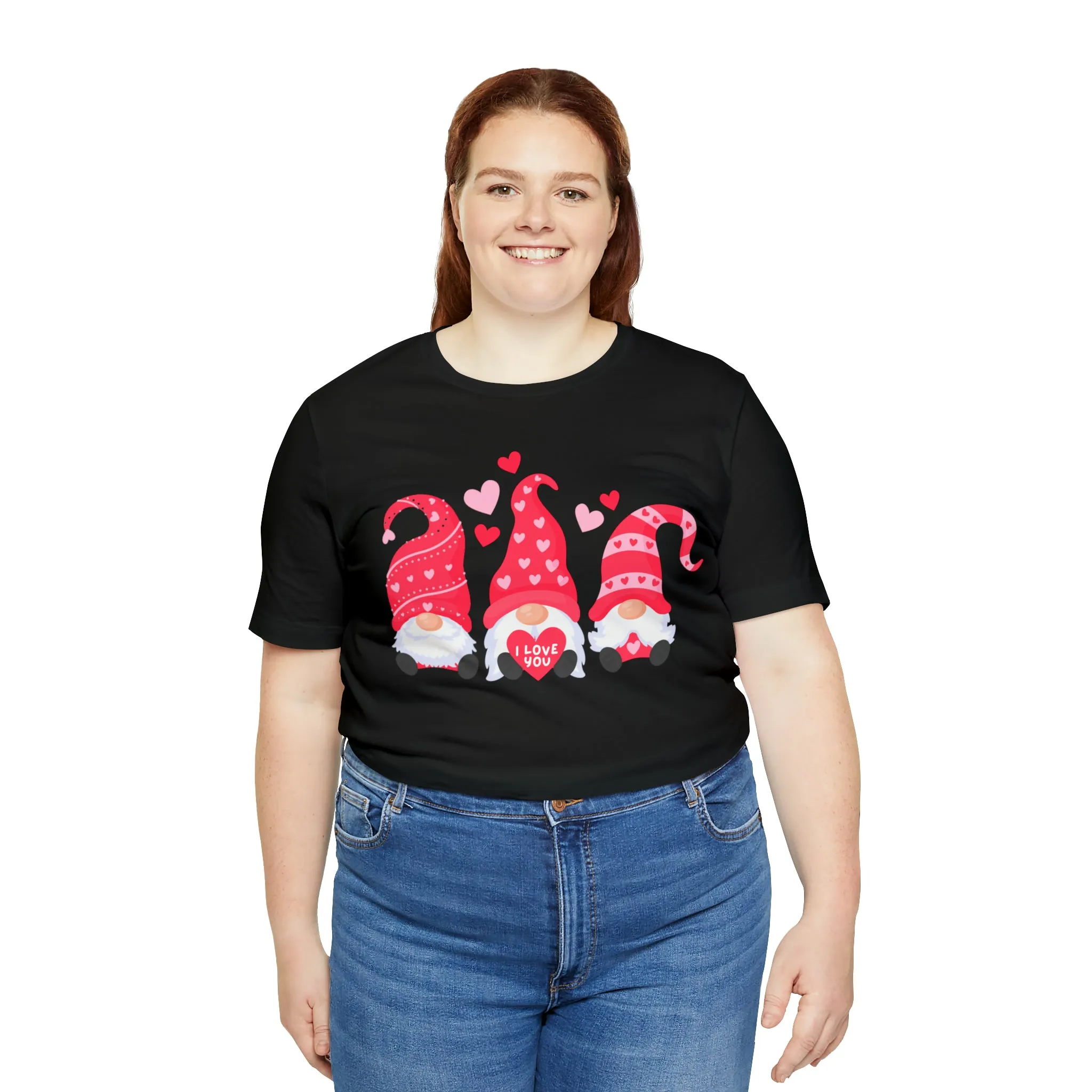 I Love You Gnomes T-Shirt | Heart Love Tee |  Bella Canvas 3001 Unisex | Happy Valentine's Day Short Sleeve Tshirt