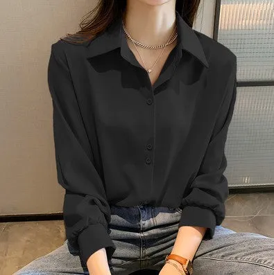INSTOCK - women's chiffon spring new design fashionable style top