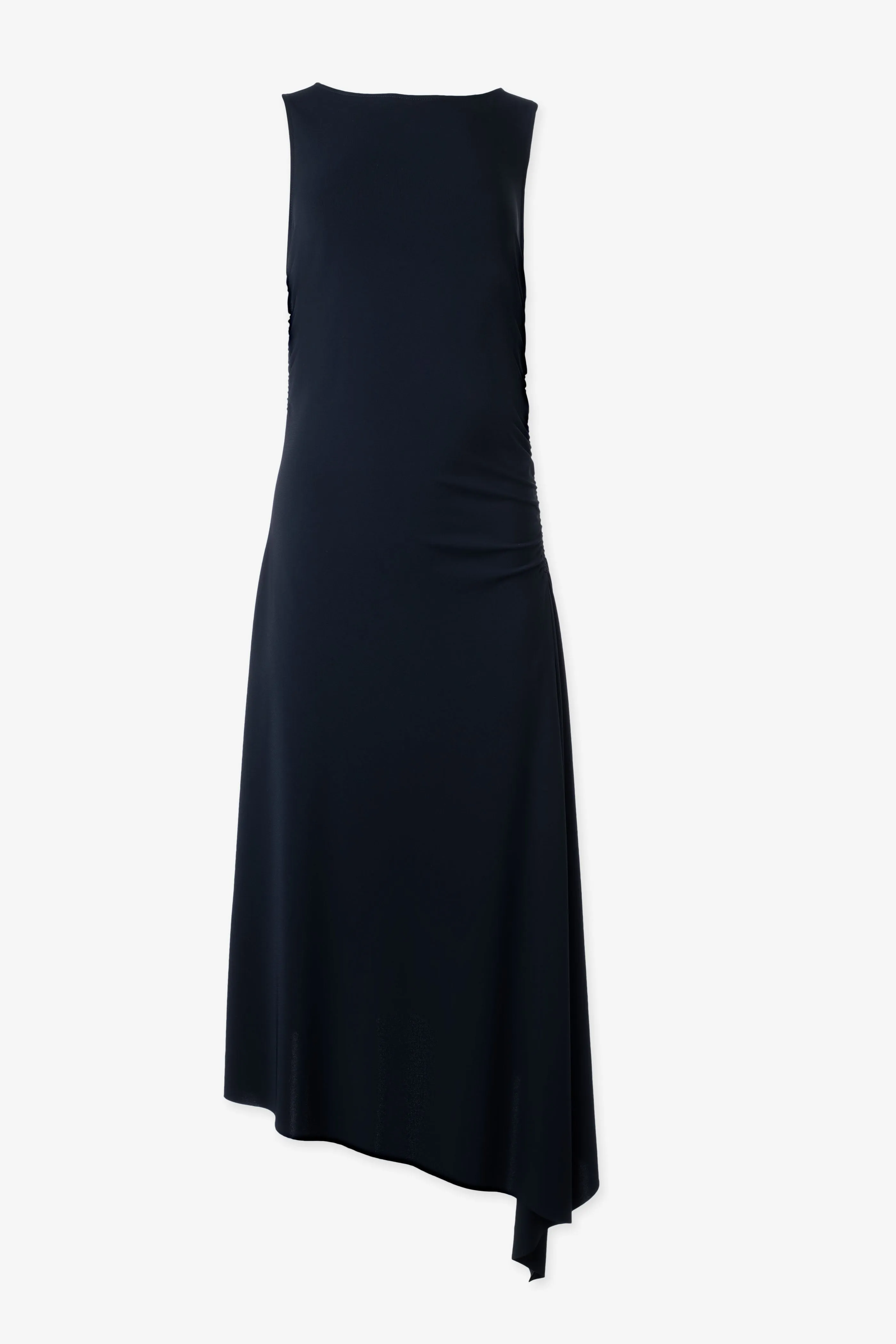 Iris Setlakwe - Asymetric Gathered Midi Dress - Navy