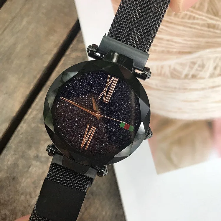 Irregular Mirror Magnet Strap Women's Watch