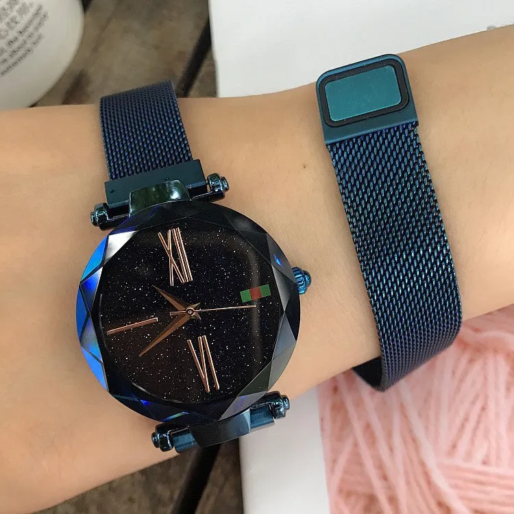 Irregular Mirror Magnet Strap Women's Watch