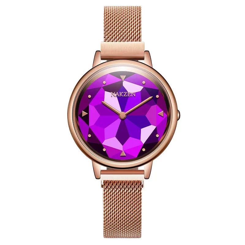 Irregular Mirror Magnetic Strap Women's Watch