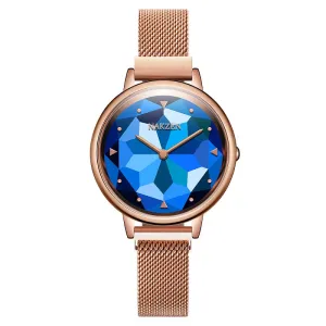 Irregular Mirror Magnetic Strap Women's Watch