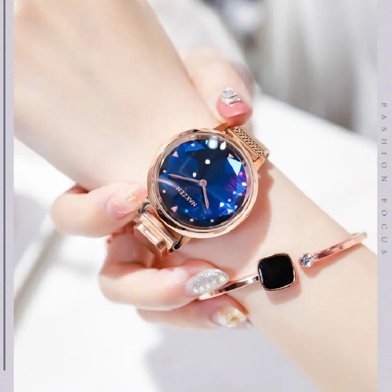 Irregular Mirror Magnetic Strap Women's Watch