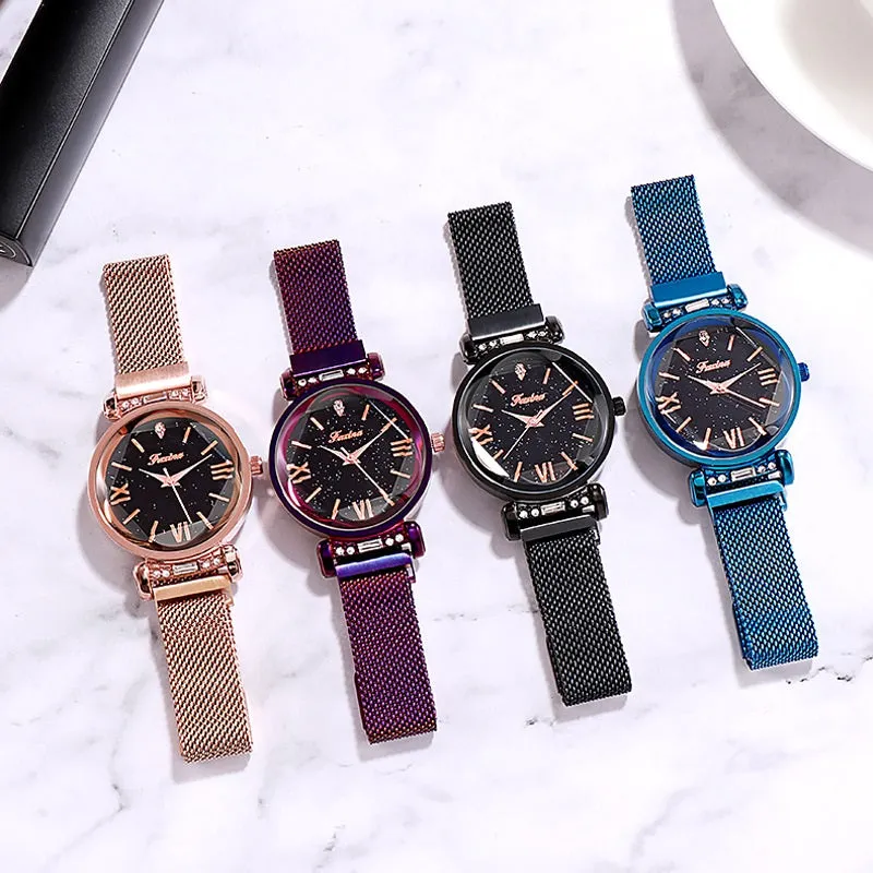 Irregular Mirror Starry Sky Dial Women's Watch