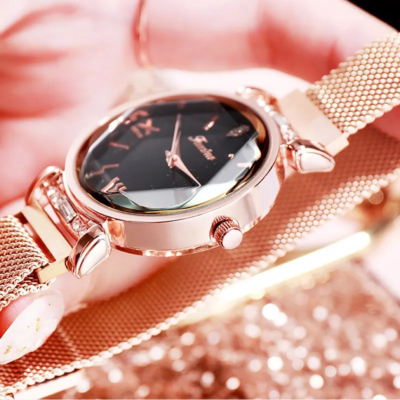 Irregular Mirror Starry Sky Dial Women's Watch