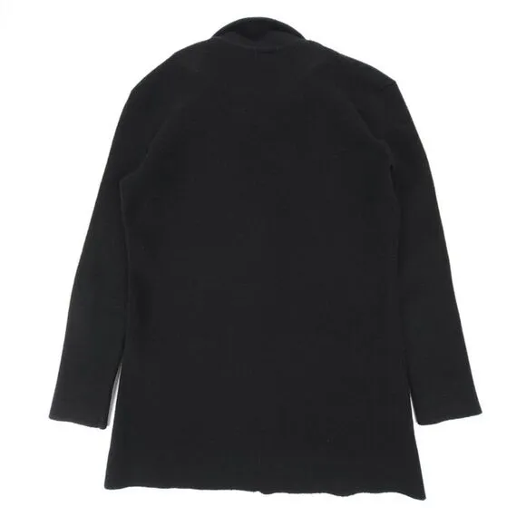 J CREW Merino Wool Knit Button Down Sweater Blazer Jacket Minimal XXXS Black