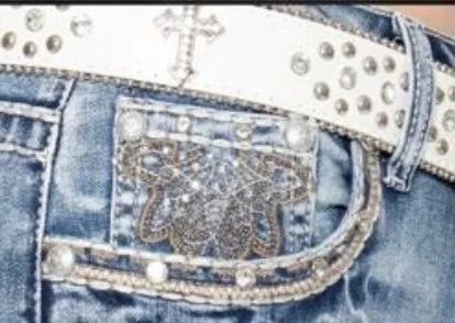 Jenny Light Denim Embroidered Bootcut Jeans