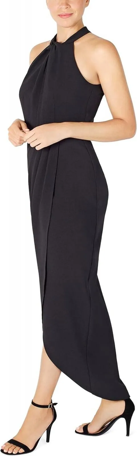 Julia Jordan Women's Knot Neck Tulip Hem Dress JJ38691 Black 8