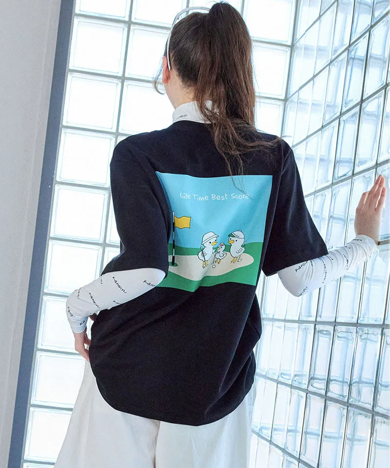 KANDINI Duck Family Short-Sleeve T-Shirt(Unisex) - Black