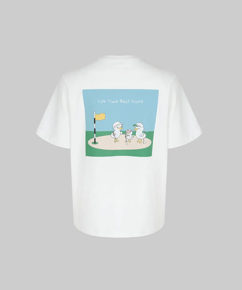 KANDINI Duck Family Short-Sleeve T-Shirt(Unisex) - White
