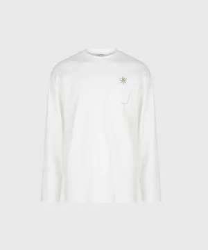 KANDINI Pocket Long Sleeve Tee(Unisex) - White
