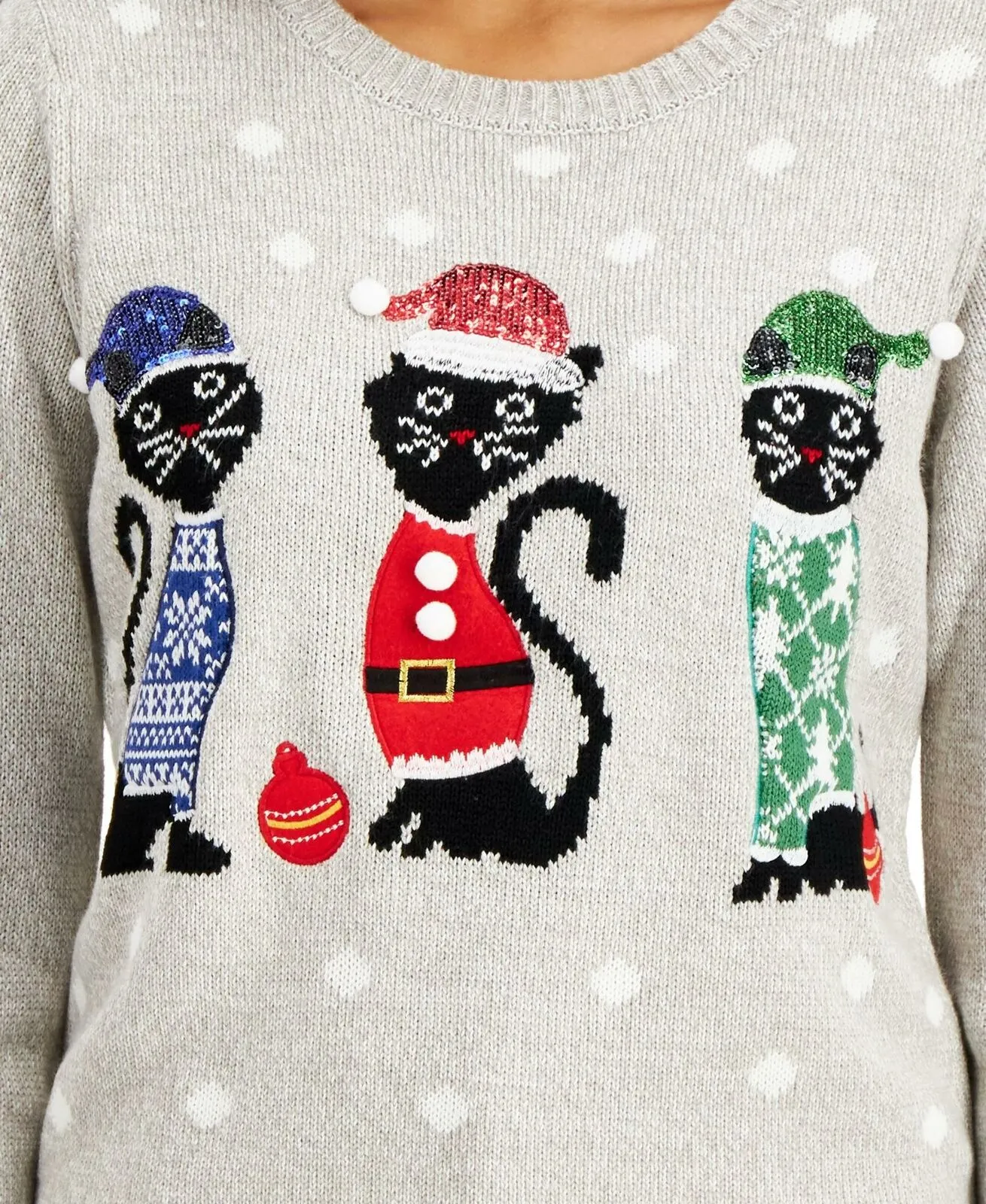 Karen Scott Women's Embellished Christmas Sweater