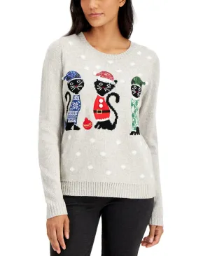 Karen Scott Women's Embellished Christmas Sweater