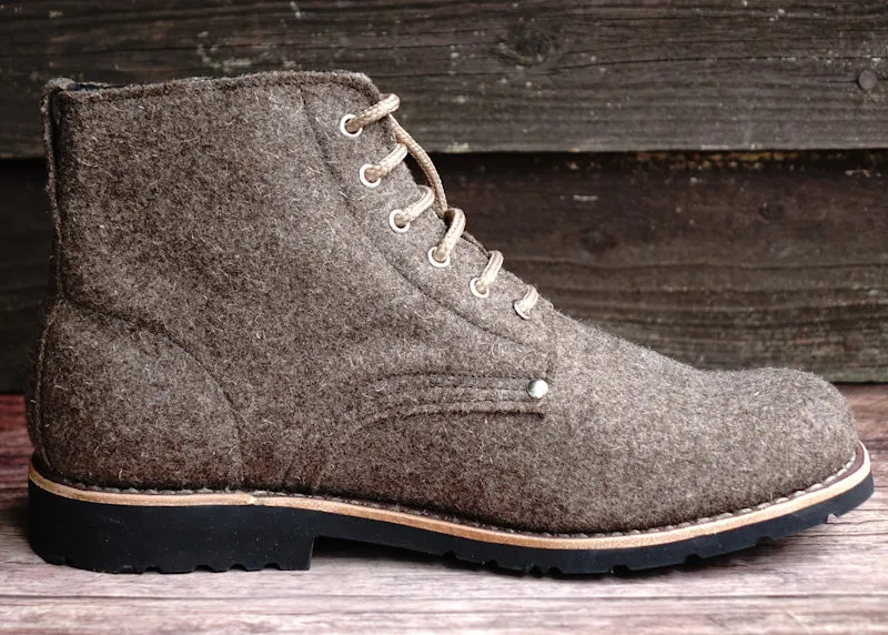 Katla Burel Lace-Up Boots - Brown Greyish
