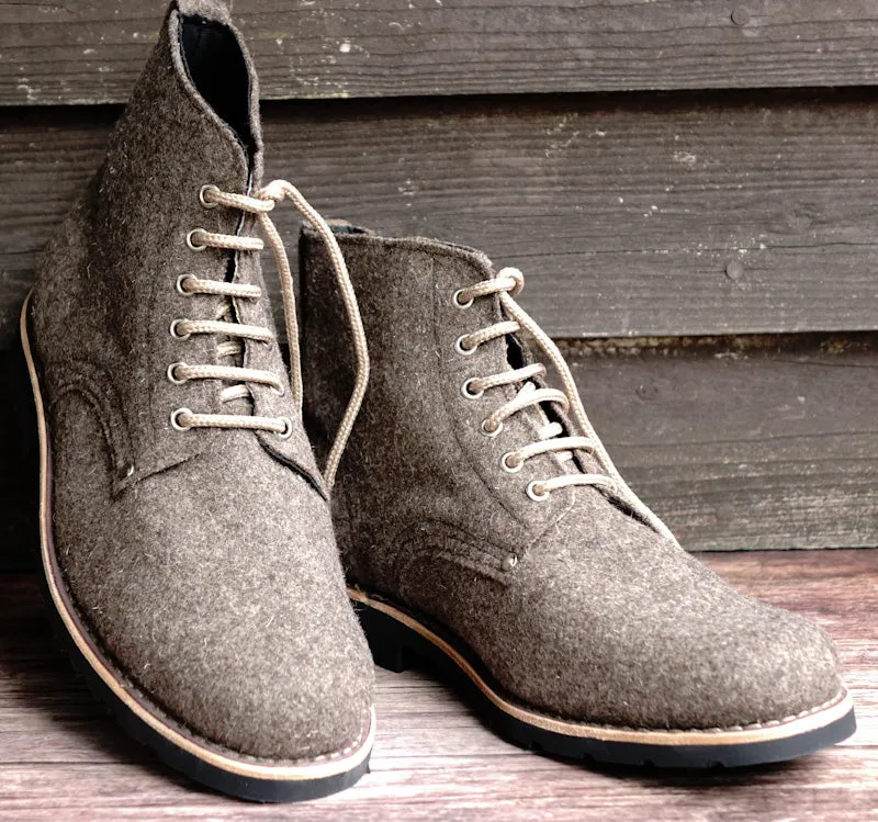 Katla Burel Lace-Up Boots - Brown Greyish