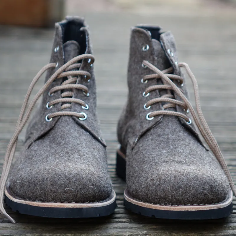 Katla Burel Lace-Up Boots - Brown Greyish