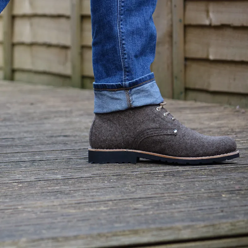 Katla Burel Lace-Up Boots - Brown Greyish