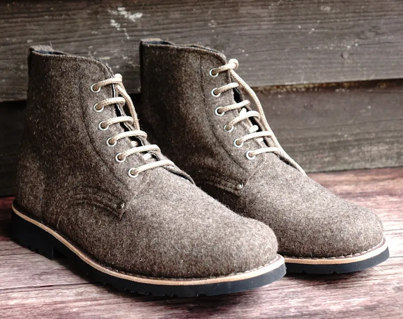 Katla Burel Lace-Up Boots - Brown Greyish