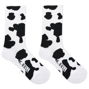 K.Bell Women's American Made Cow Print Crew Sock