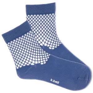K.Bell Women's Crochet Net Anklet Sock