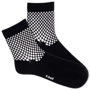 K.Bell Women's Crochet Net Anklet Sock