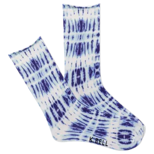 K.Bell Women's Printed Roll Top Sock