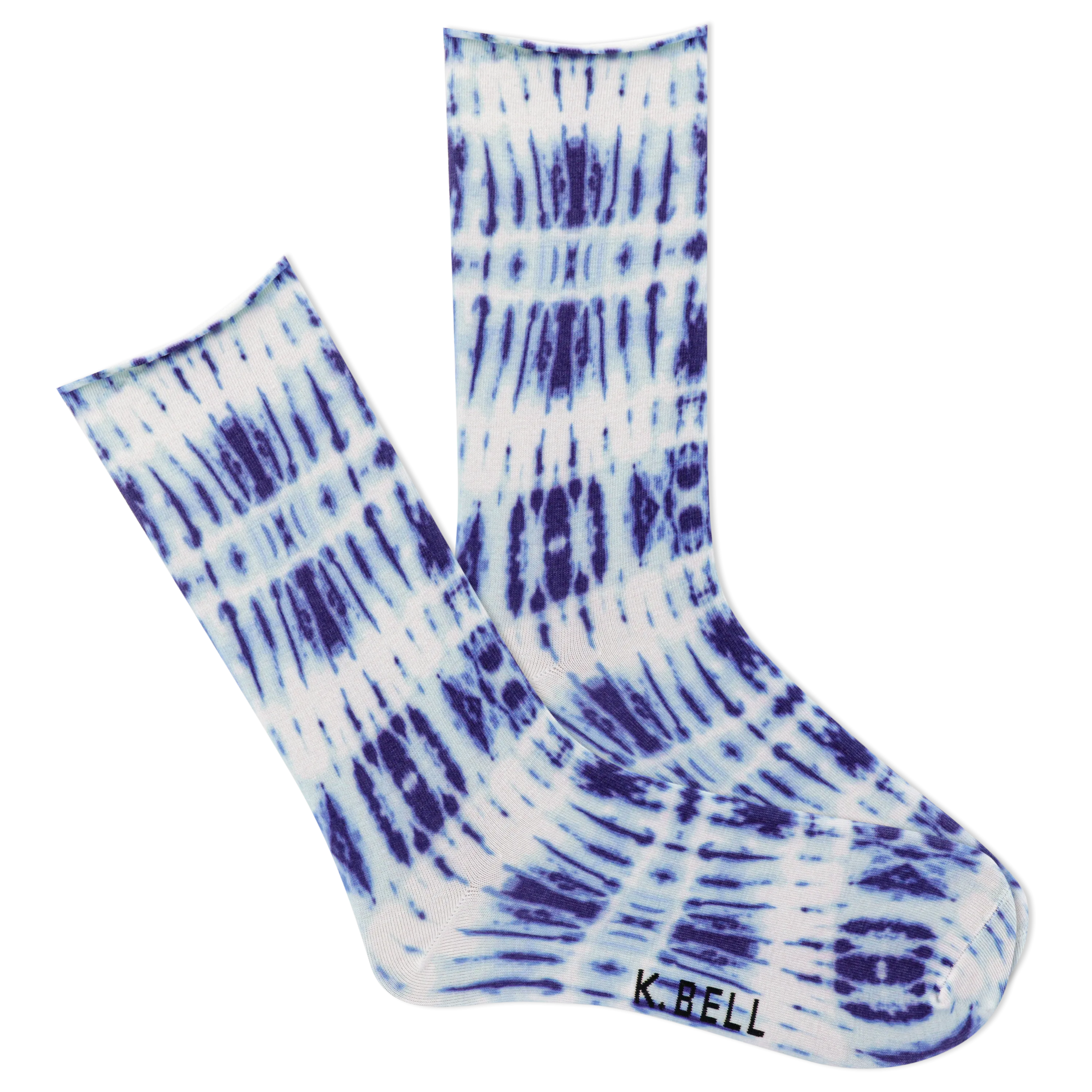 K.Bell Women's Printed Roll Top Sock