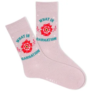 K.Bell Women's What In Carnation Crew Sock