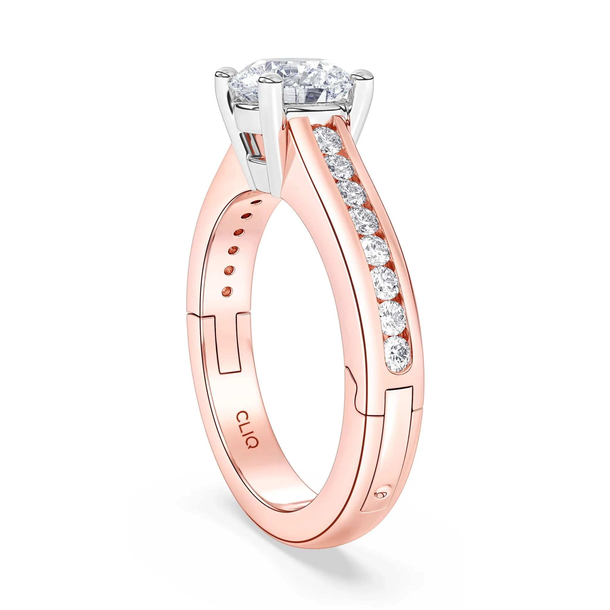 Kensington Solitaire Engagement Ring with Side Stones