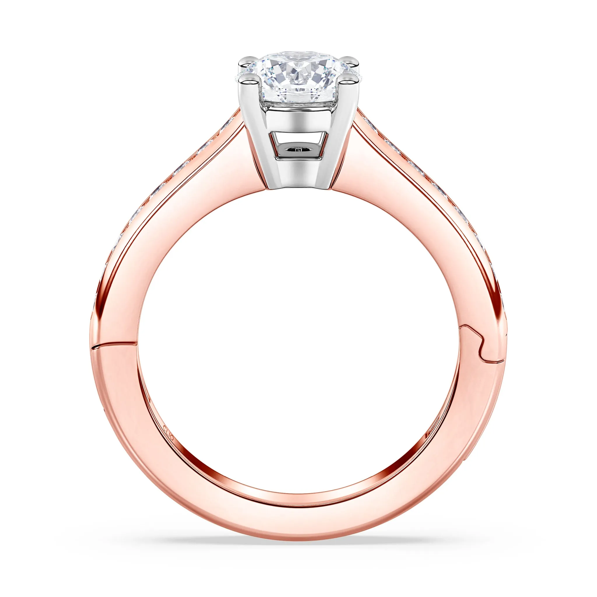 Kensington Solitaire Engagement Ring with Side Stones
