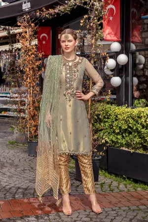Khuda Baksh 3-Piece Ready to Wear Suit P-218