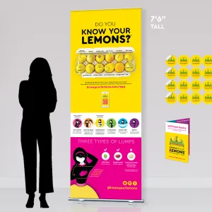 Know Your Lemons Breast Cancer Awareness Retractable Banner Stand Bundle (continental USA only)