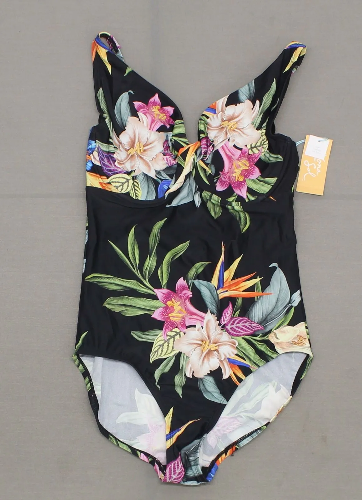 Kona Sol Women's Twist Front Underwire One Piece Swimsuit