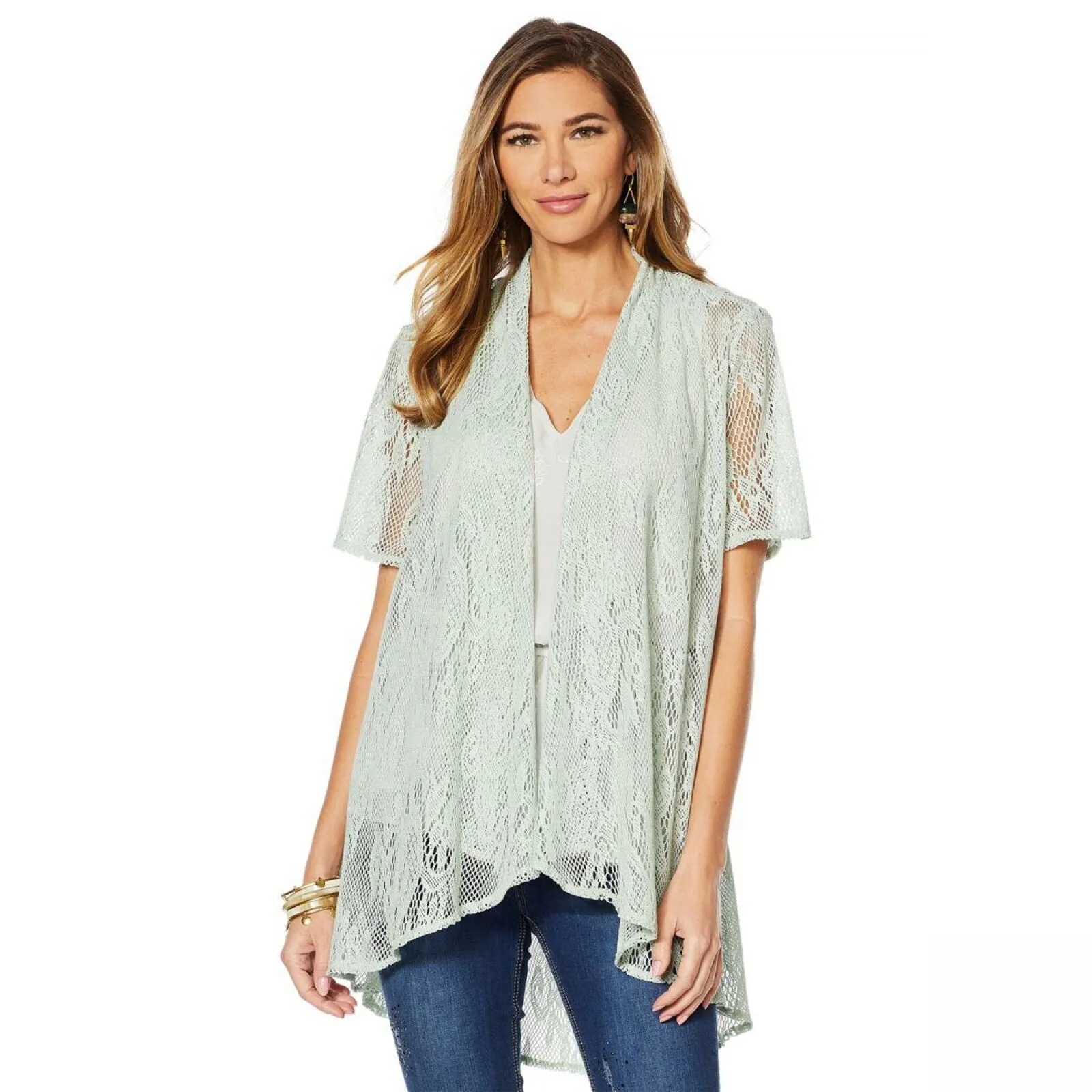 LaBellum by Hillary Scott Women's Crochet Topper Cardigan