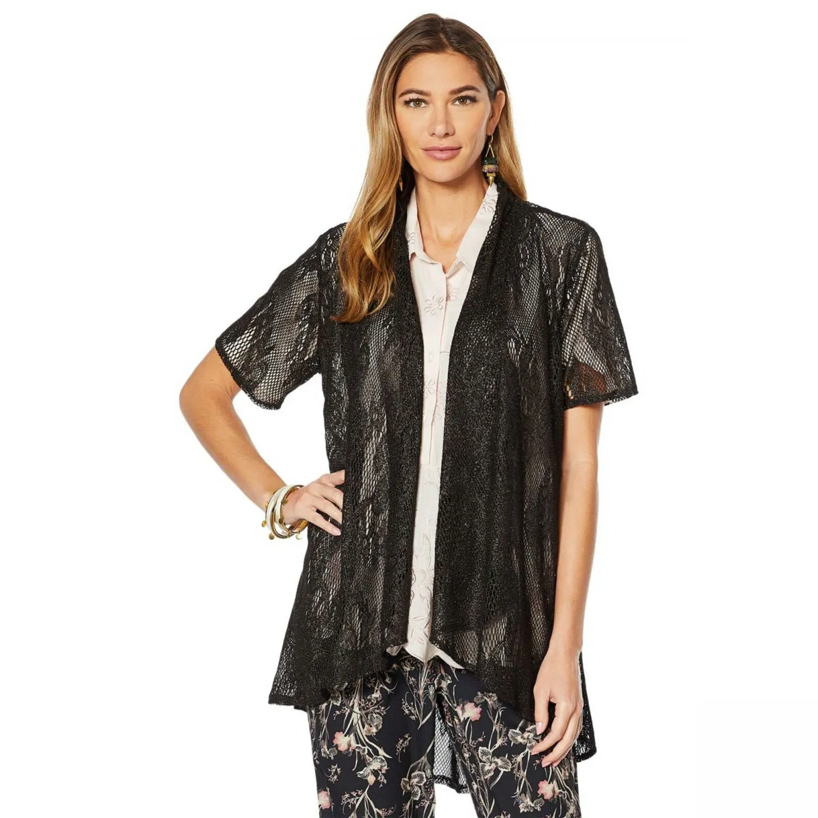LaBellum by Hillary Scott Women's Crochet Topper Cardigan