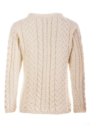 Ladies 5 Button Merino Wool Cardigan by Aran Mills - 2 Colours