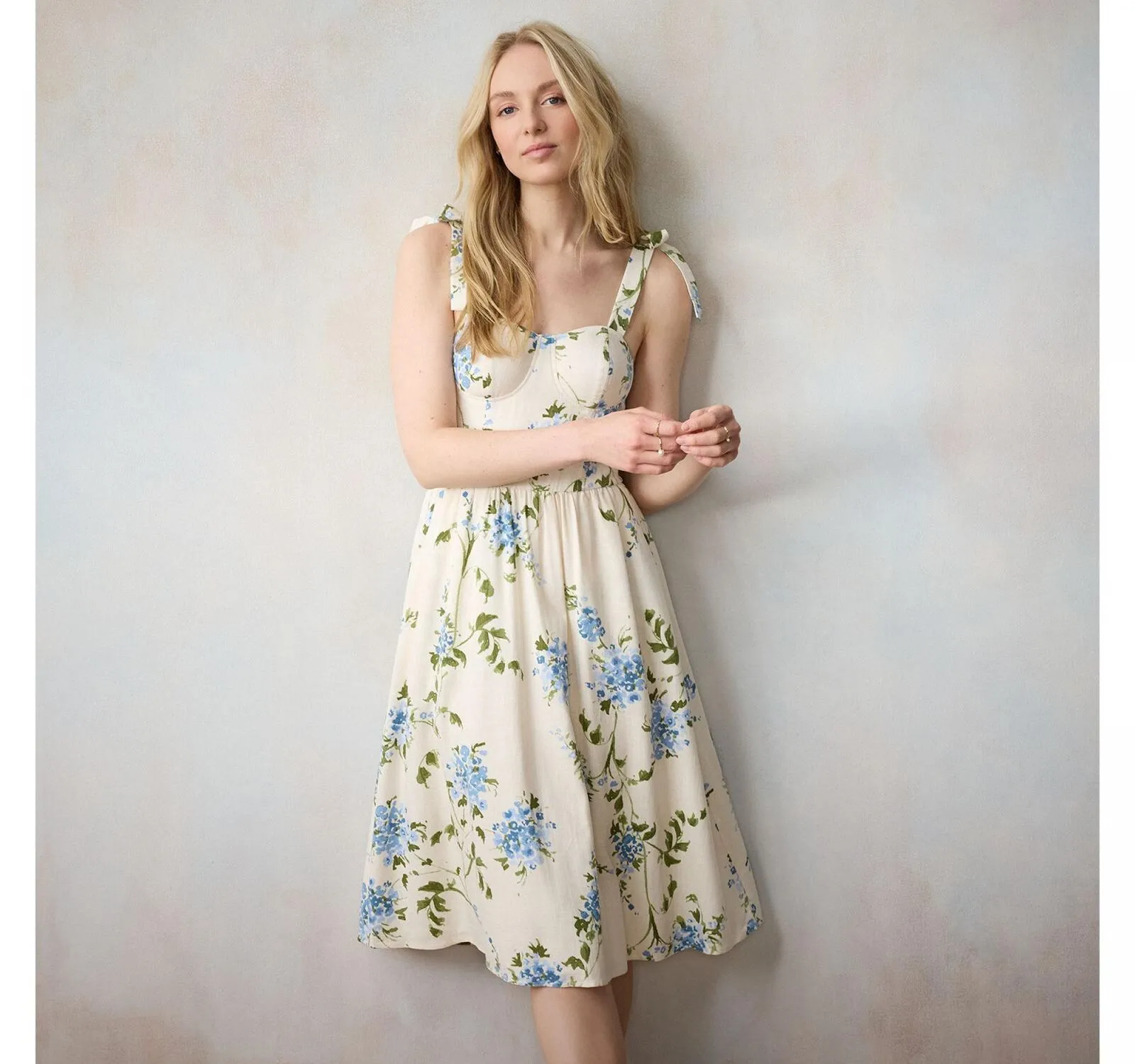 Lauren Conrad Petite Corset Woven Midi Dress WL32Y016EP2