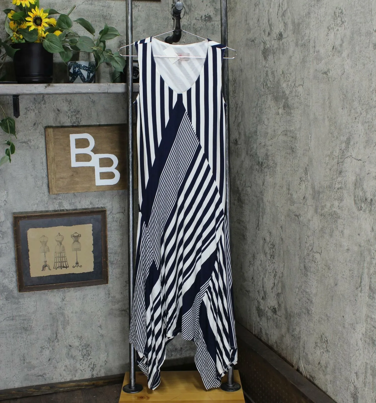 Laurie Felt Women's Asymmetrical V-Neck Maxi Dress