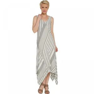Laurie Felt Women's Asymmetrical V-Neck Maxi Dress