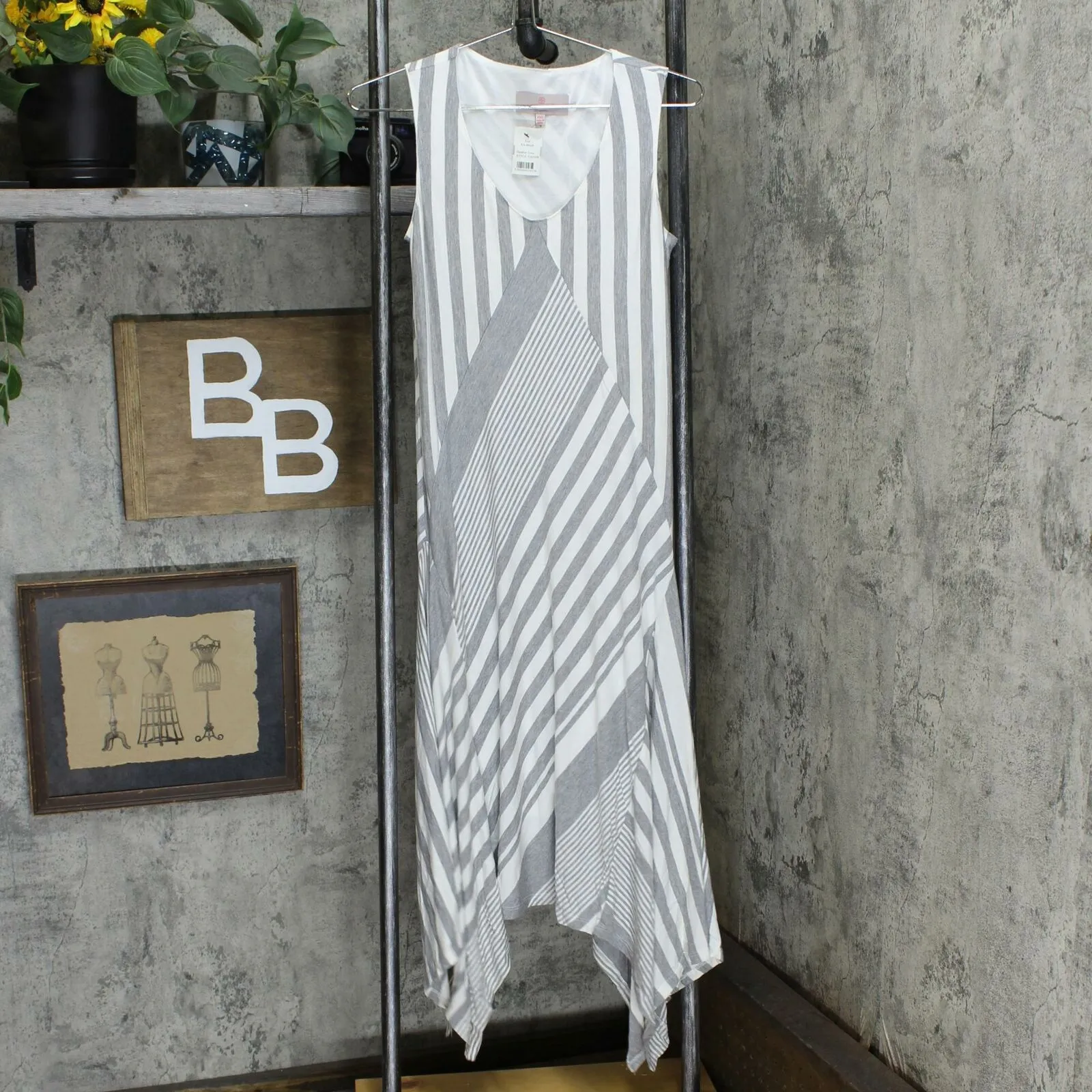 Laurie Felt Women's Asymmetrical V-Neck Maxi Dress