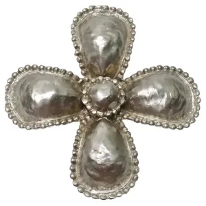 Les Bernard Silver Cross Brooch