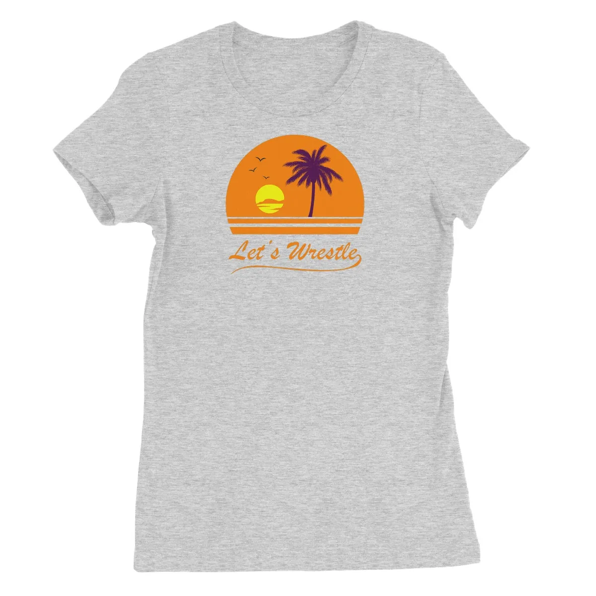 Let's Wrestle Sunset Women's Short Sleeve T-Shirt