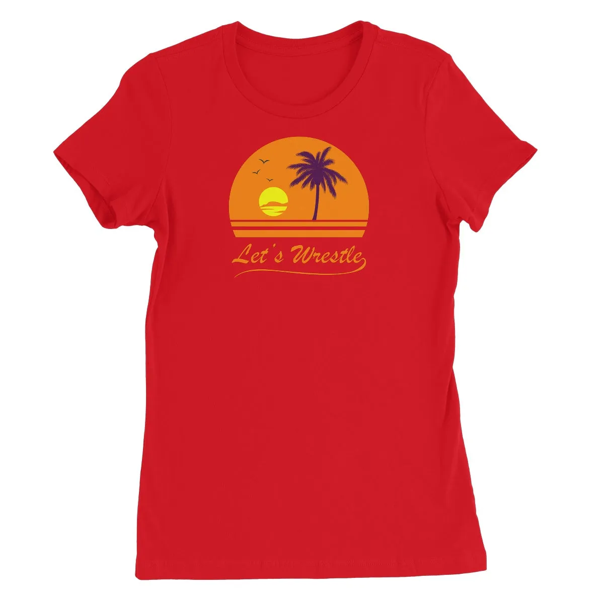 Let's Wrestle Sunset Women's Short Sleeve T-Shirt