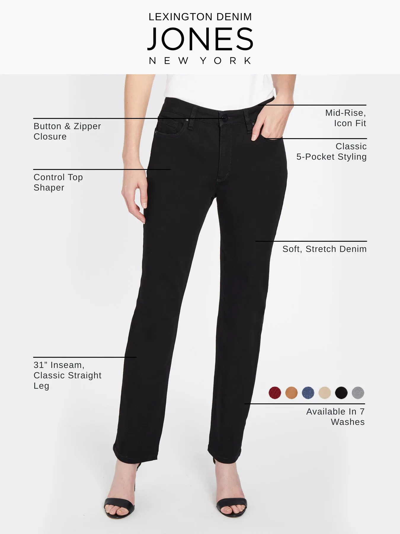 Lexington Straight Leg Jeans, Bordeaux