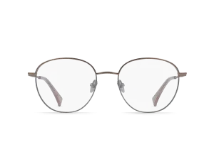 LIDDY-Split Brushed Silver   Rose /Clear