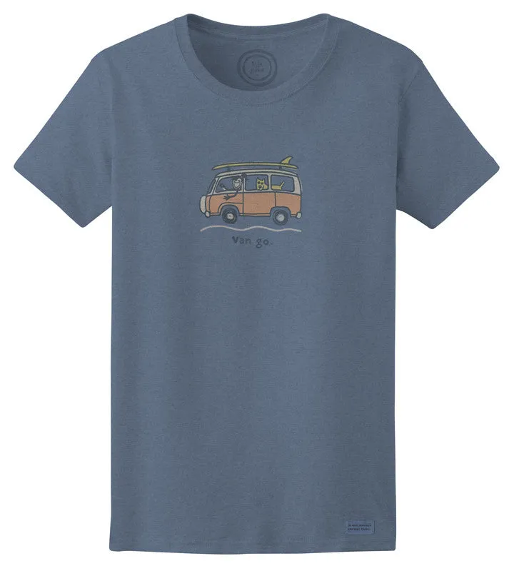 Life is Good VW "Jackie Surf Van Go" Women's T-shirt, Extra Blue