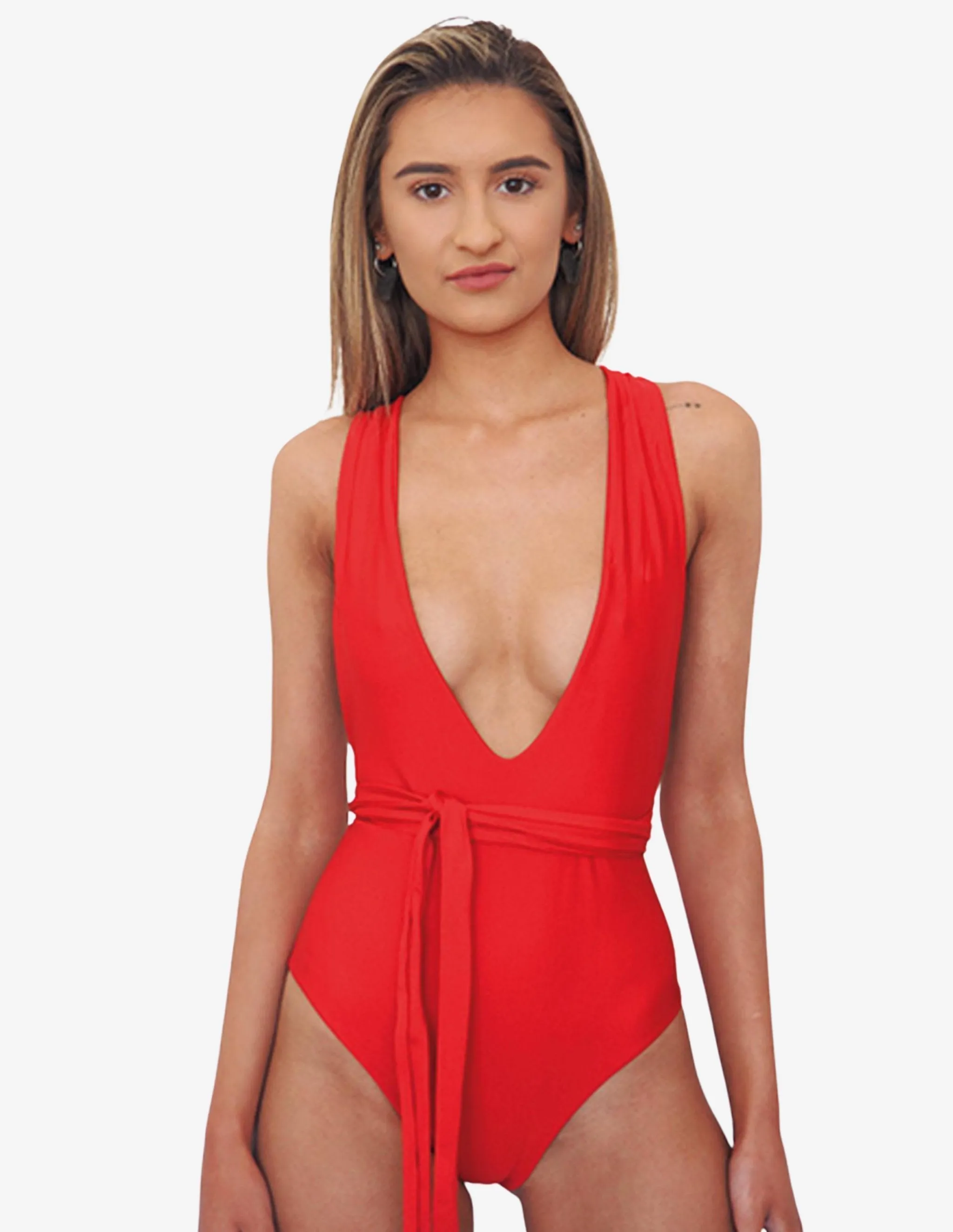 LILAH ONE PIECE RED METALLIC