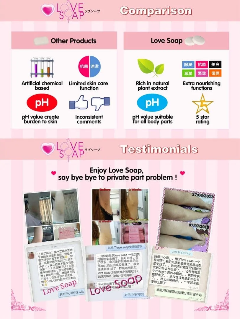 Love soap by Cutie zone 60g Body Care feminine wash genital hygiene